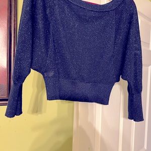 Sparkling blue crop top